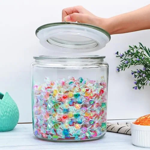 1 Gallon Glass Canister, Cookie Jar & Candy Jar with Airtight Lid, Large Food Storage Container f... | Walmart (US)