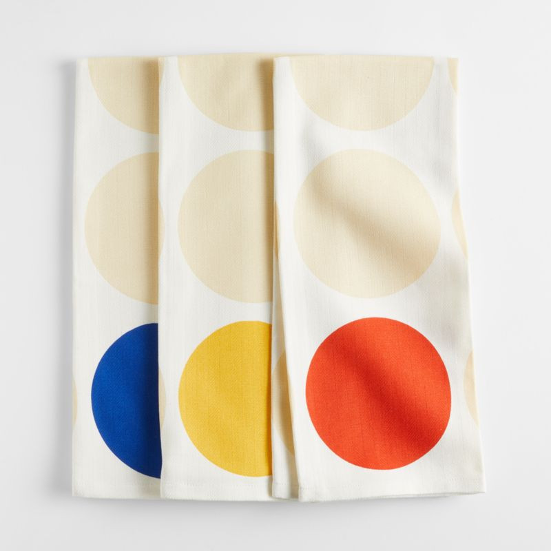 Dots Cotton Dish Towels, Set of 3 by Molly Baz | Crate & Barrel | Crate & Barrel