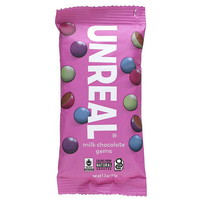 Unreal, Milk Chocolate Gems, 1.3 oz (37 g) | iHerb