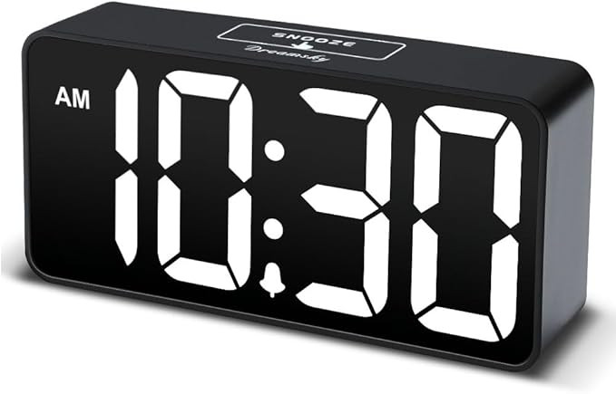 DreamSky Small Digital Alarm Clock for Bederoom, Large Big Numbers Display with Dimmer for Living... | Amazon (US)