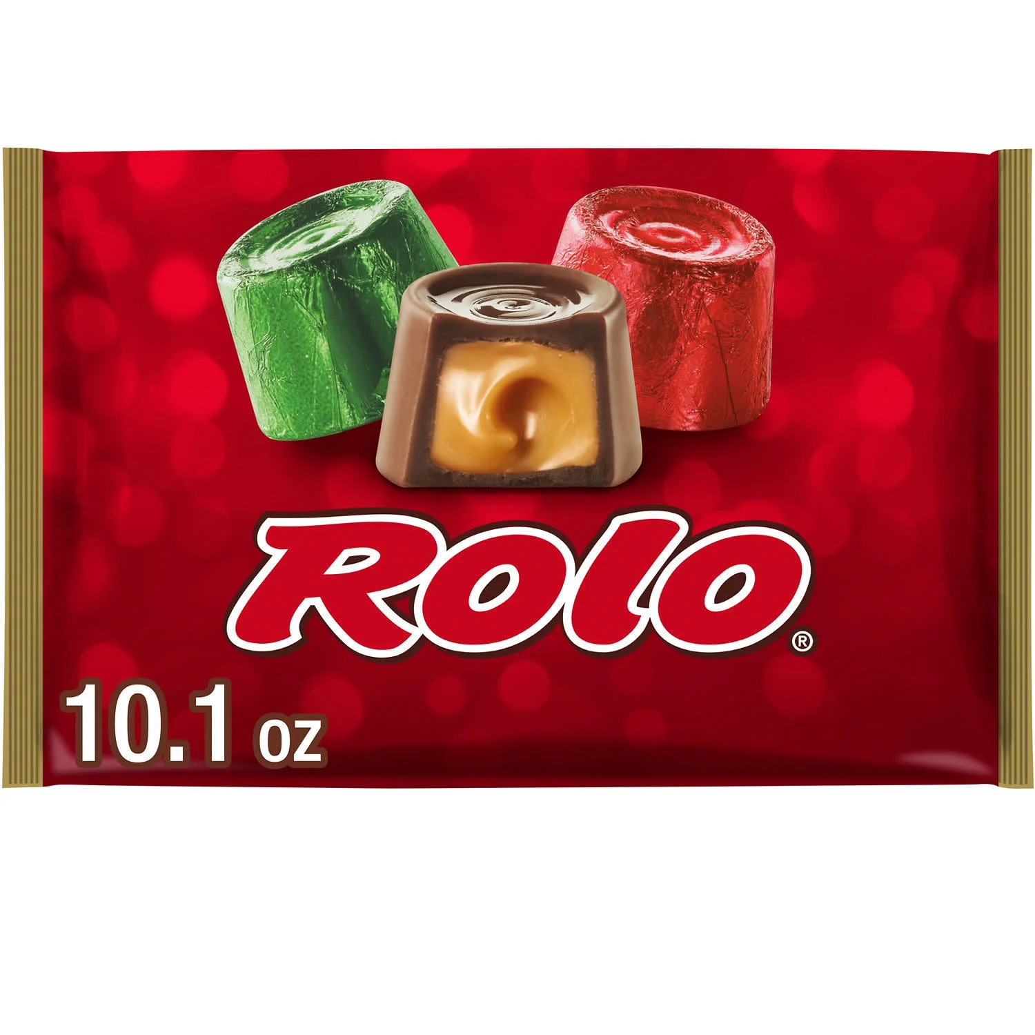 Rolo Rich Chocolate Caramels Christmas Candy, Bag 10.1 oz | Walmart (US)