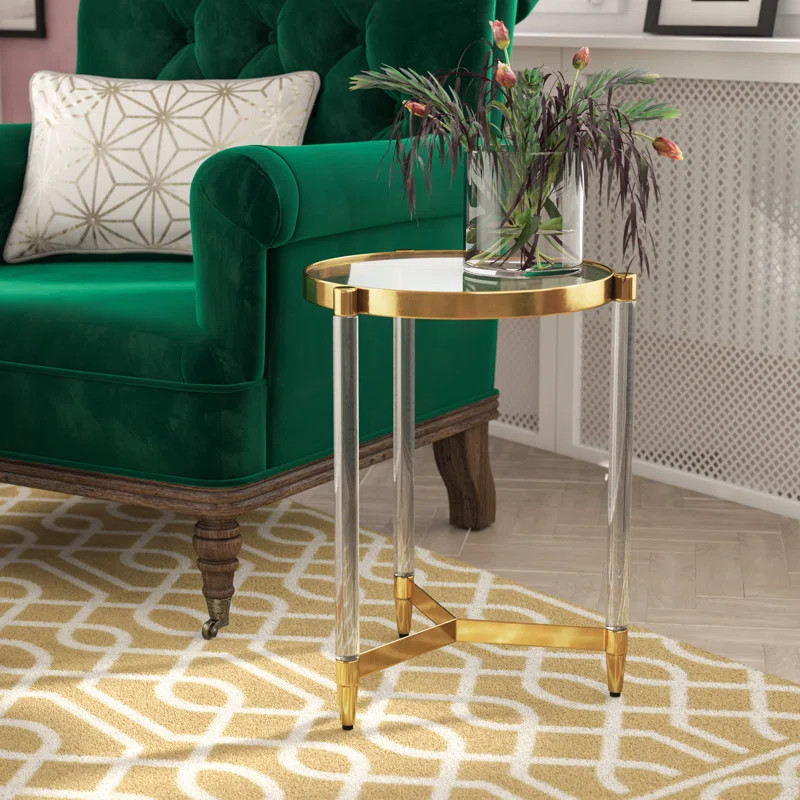 Attridge Glass End Table | Wayfair Professional