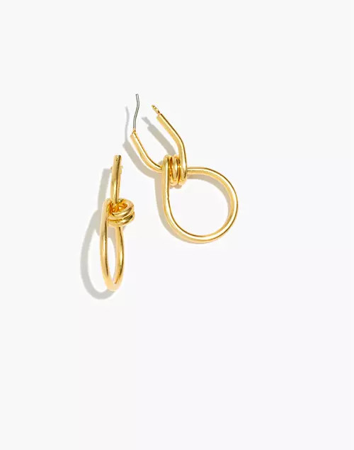 Knotted Drop Hoop Earrings | Madewell