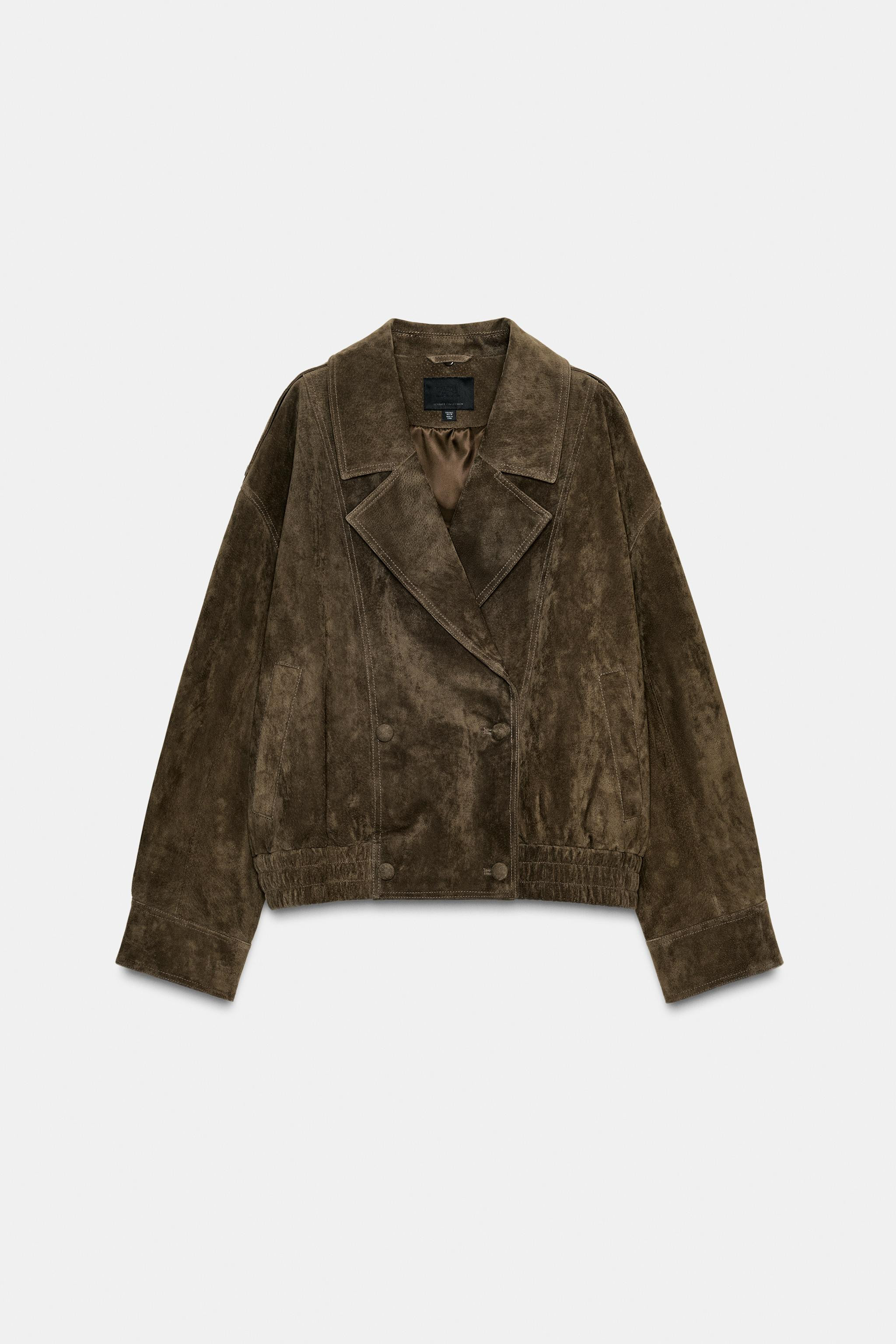 100% FUR SUEDE LEATHER JACKET | Zara US