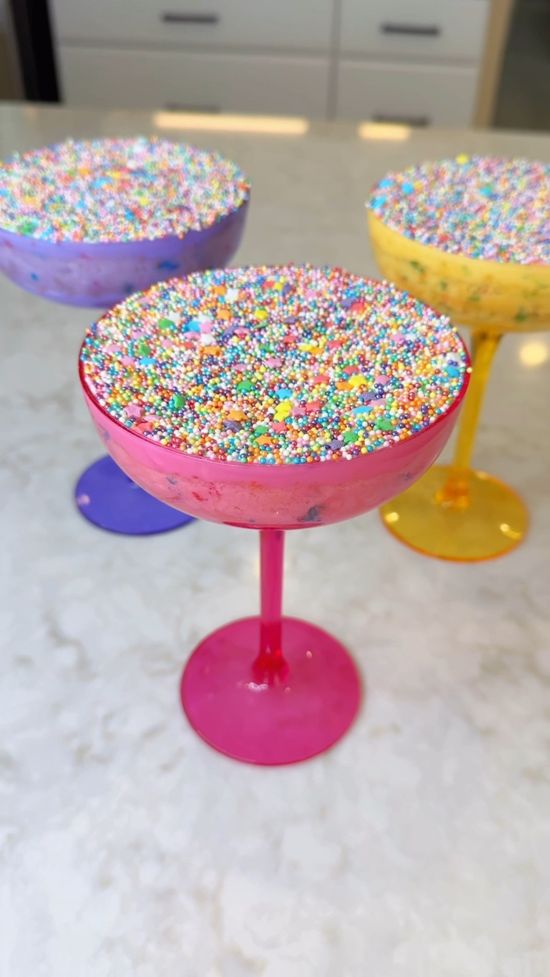 Colorful coupe acrylic glasses, star sprinkles and reusable piping bags for these whimsical dot cakes 🎉💖

#LTKfoodie #LTKHome