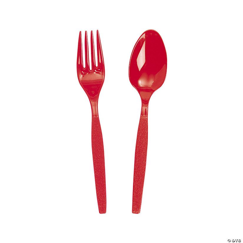 Fork & Spoon Plastic Cutlery Sets - 16 Ct. | Oriental Trading Company