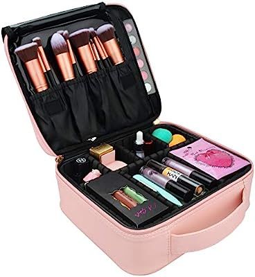 Relavel Makeup Case Travel Makeup Bag for Women Makeup Train Case Cosmetic Bag Toiletry Makeup Br... | Amazon (US)