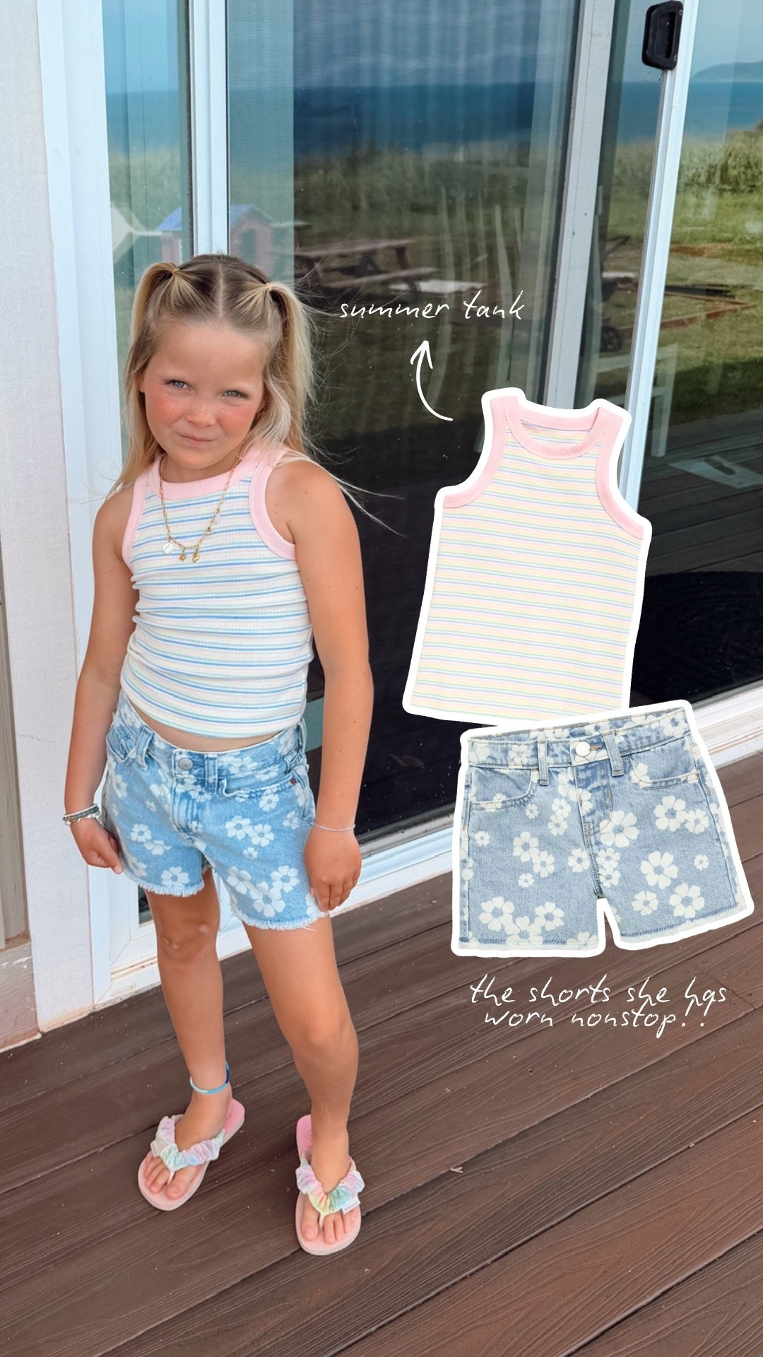 emme has been rocking this outfit nonstop! it’s perfect for spring/summer plus both pieces are currently on sale! (also found super similar flip flops too)