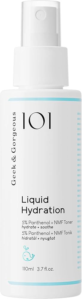 Geek & Gorgeous Liquid Hydration, facial toner spray with 5% panthenol + Natural Moisturising Fac... | Amazon (UK)