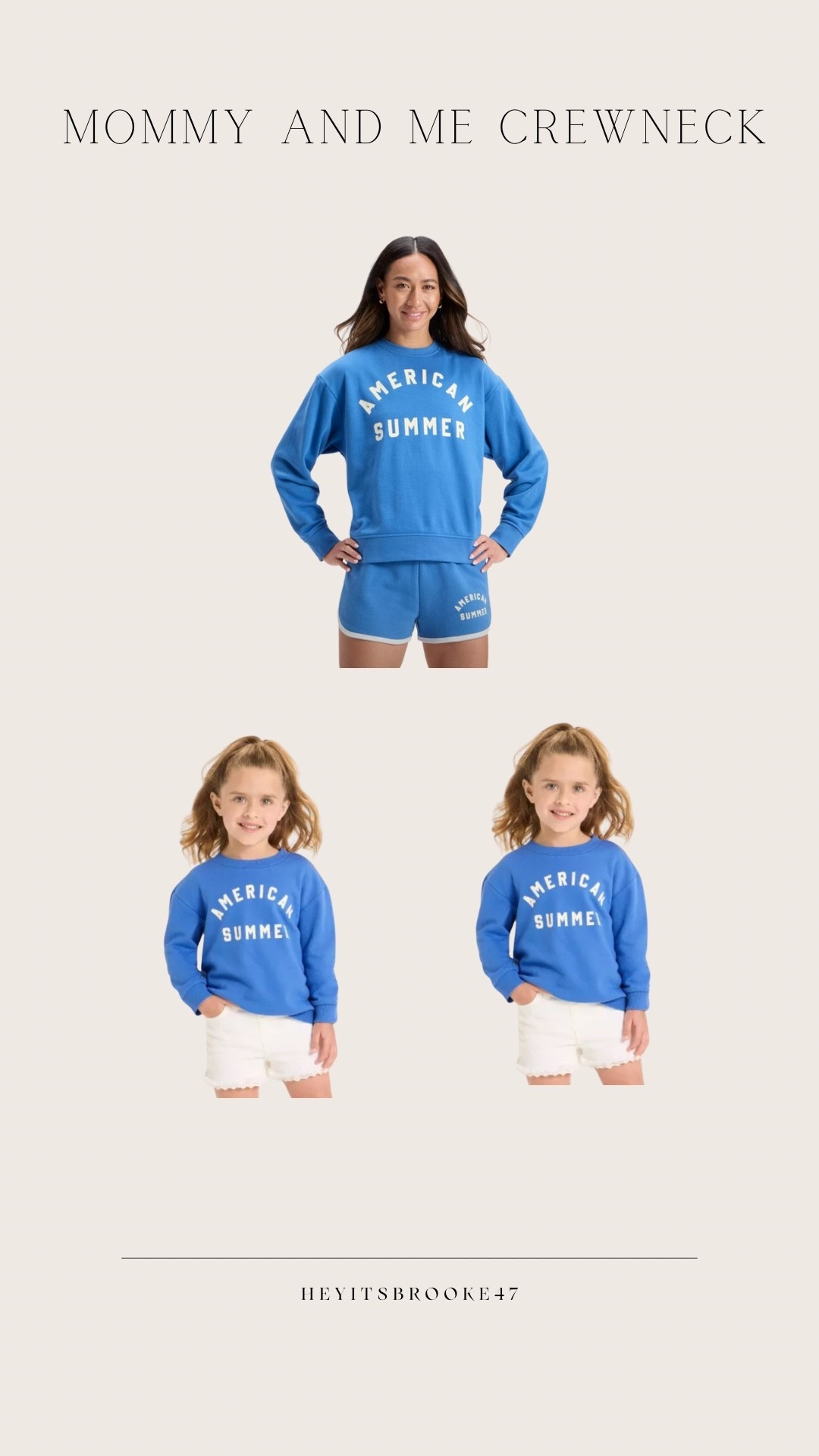 Found the cutest matching crewneck for summer! Def gender neutral to match with your littles! 🥰🤍

#LTKFamily #LTKStyleTip #LTKKids