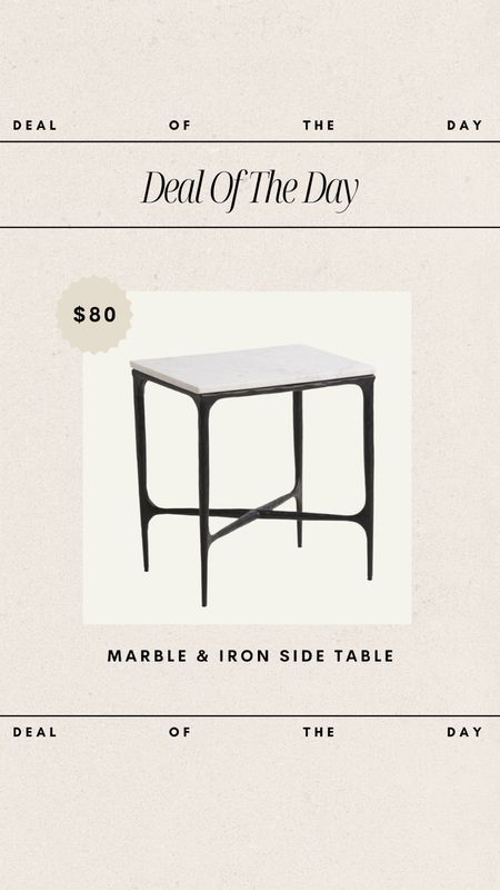Deal of the Day - Marble & Iron Side Table // only $80!!

marble side table, marble decor, modern furniture, modern traditional, rustic modern, affordable finds, affordable home finds, budget friendly home finds, budget friendly, marshalls finds, budget friendly side table, affordable side table 

#LTKfindsunder100 #LTKhome