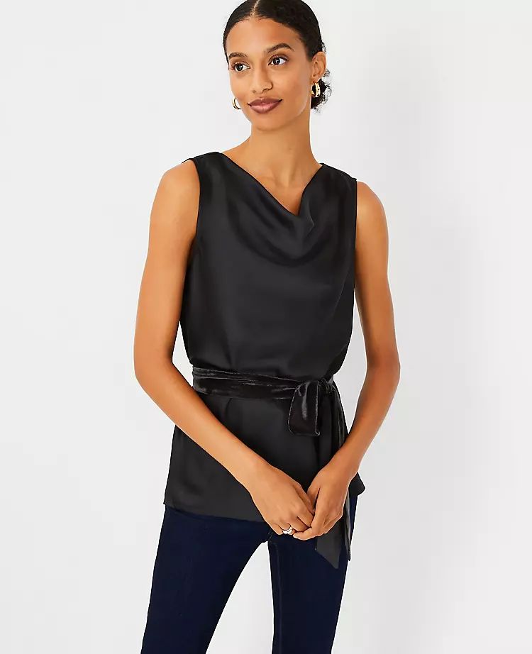 Belted Cowl Neck Shell | Ann Taylor (US)
