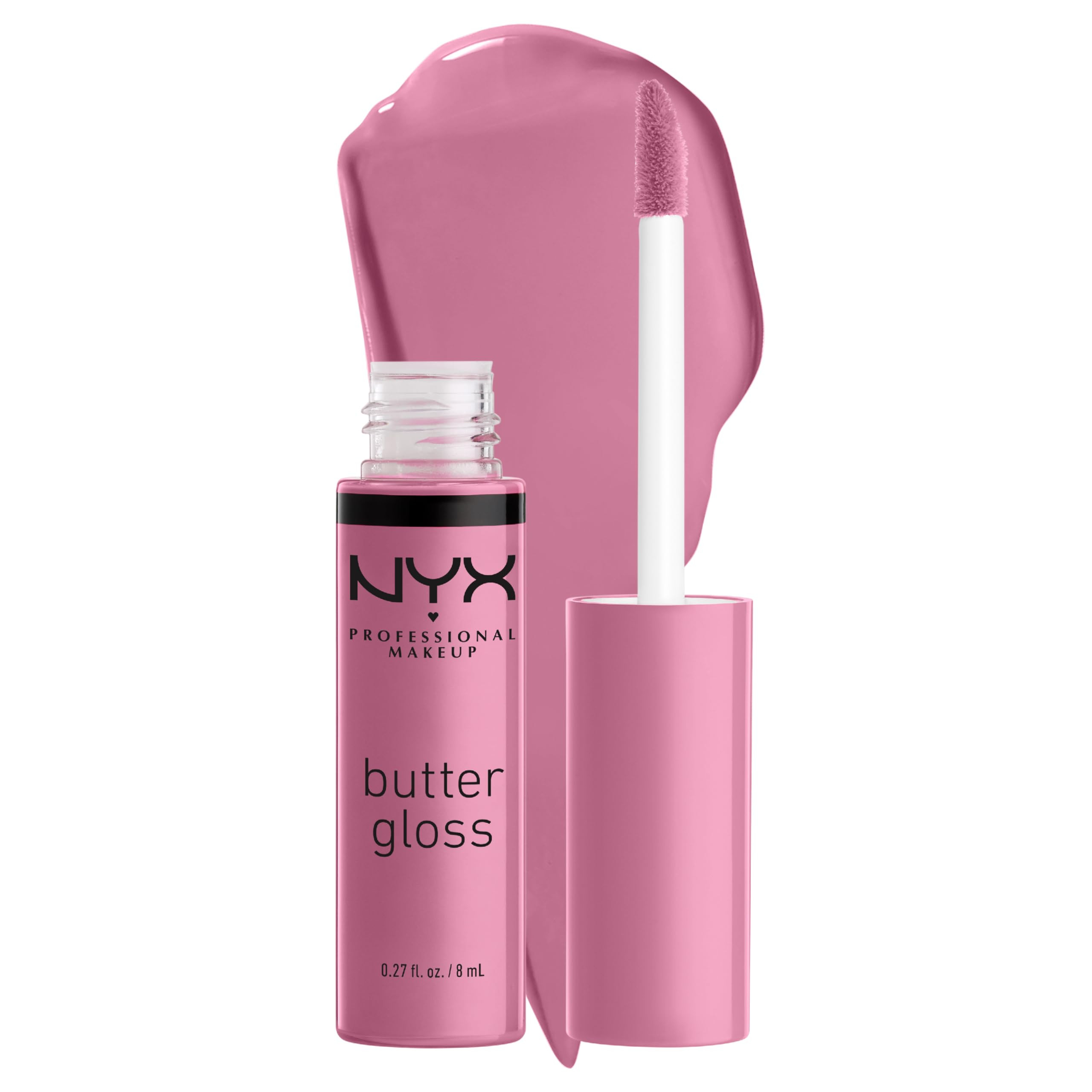 NYX PROFESSIONAL MAKEUP Butter Gloss, Non-Sticky Lip Gloss - Eclair (Pink) | Amazon (US)