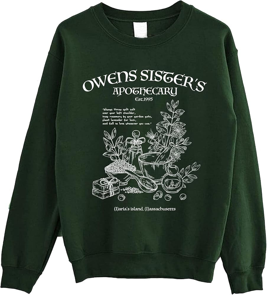 Owen Sisters Apothecary Sweatshirt - Magic Practical Basic Witch Halloween Sweater | Amazon (US)