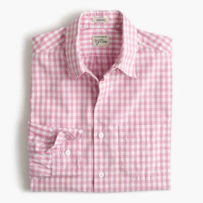 Secret Wash shirt in pink gingham | J.Crew US