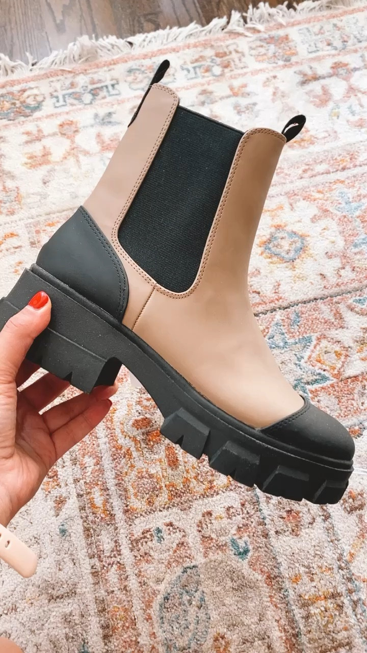 Target lug boots designer look for less size up 1/2 or full size 

#LTKstyletip #LTKunder50 #LTKSeasonal