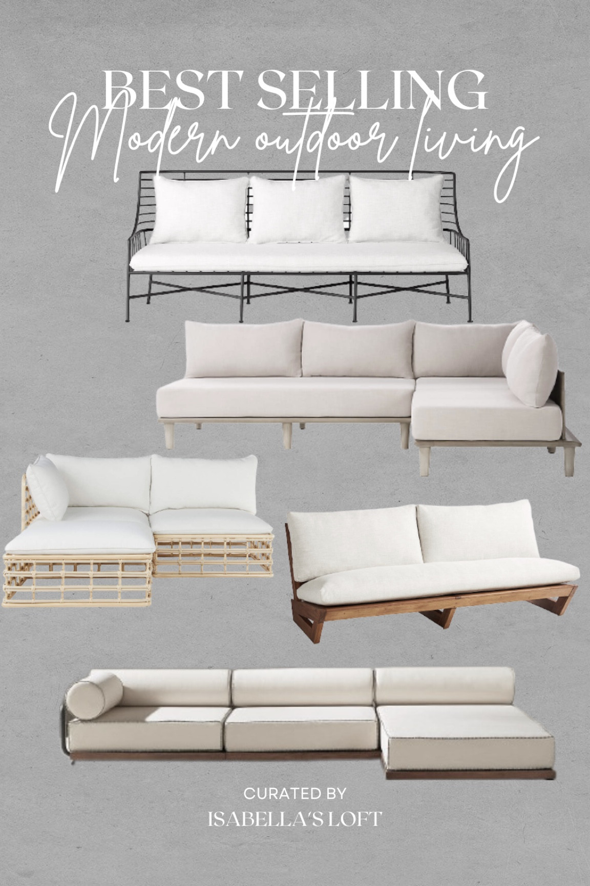 Best Selling Modern Outdoor Living

Media Console, Living Home Furniture, Bedroom Furniture, stand, cane bed, cane furniture, floor mirror, arched mirror, cabinet, home decor, modern decor, mid century modern, kitchen pendant lighting, unique lighting, Console Table, Restoration Hardware Inspired, ceiling lighting, black light, brass decor, black furniture, modern glam, entryway, living room, kitchen, bar stools, throw pillows, wall decor, accent chair, dining room, home decor, rug, coffee table

#LTKhome #LTKFind #LTKbump