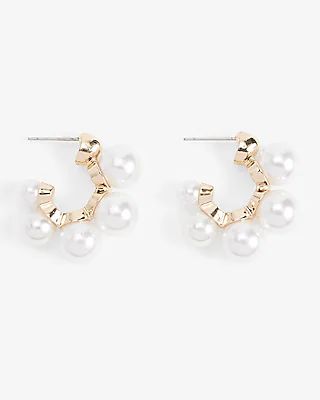 Pearl Hoop Earrings | Express