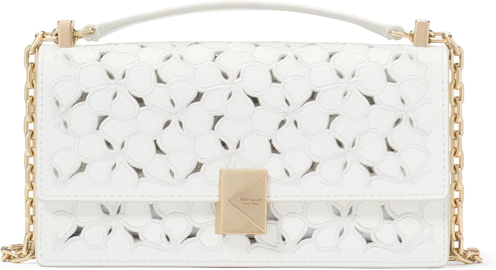 kate spade new york womens Deco Mini Leather Flap Chain Crossbody | Amazon (US)