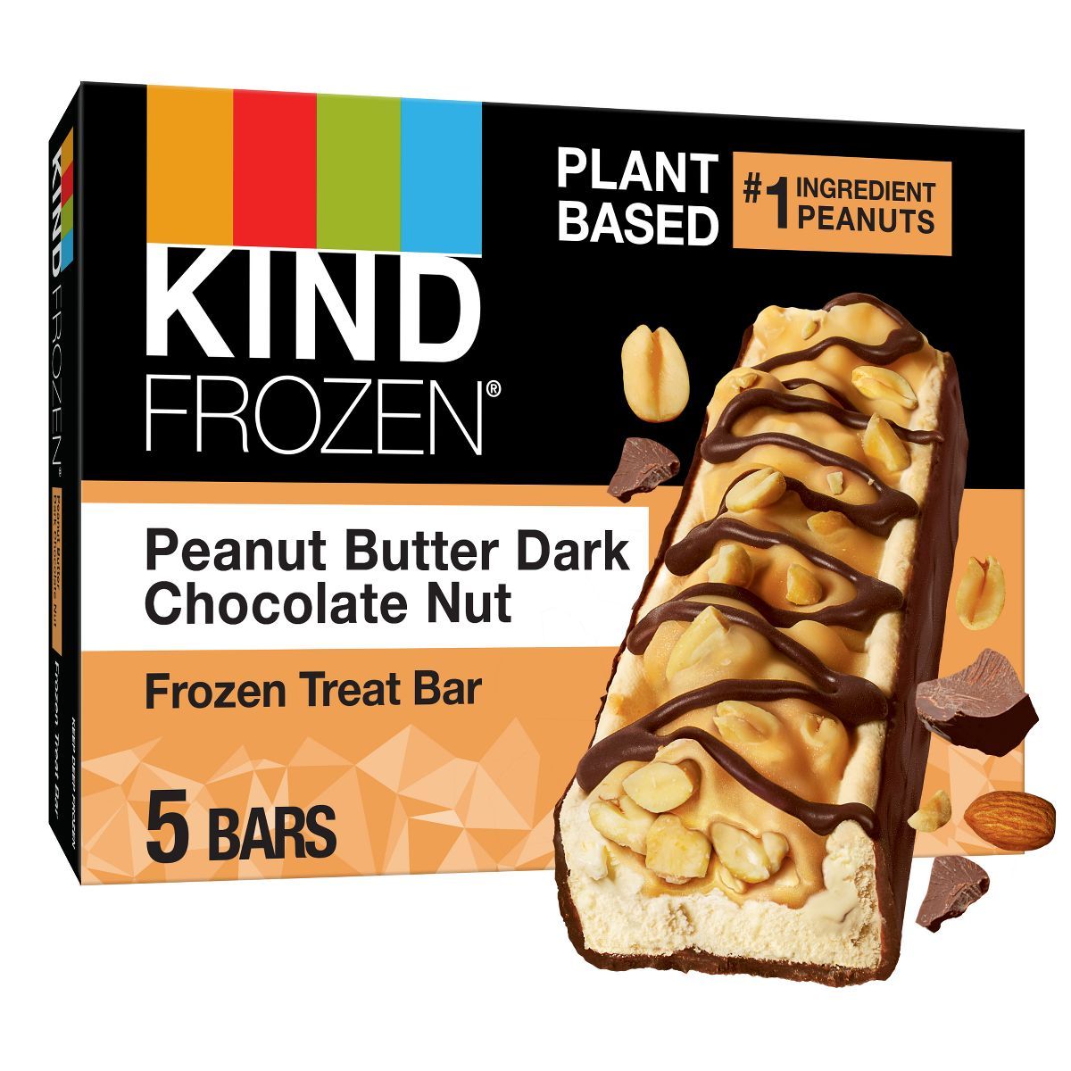 KIND Frozen Dark Chocolate Peanut Butter Plant Based Dessert - 5ct | Target