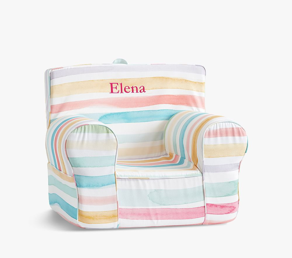 Kids Anywhere Chair(R), Kayla Rainbow Stripe Twill | Pottery Barn Kids