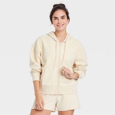 Women's Full Zip French Terry Acid Wash Hoodie - JoyLab™ | Target