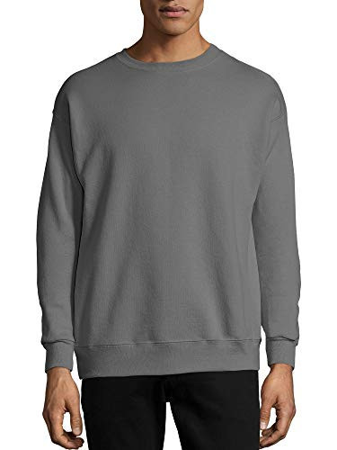 Hanes Ecosmart Crewneck Sweatshirt S Smoke Grey | Amazon (US)