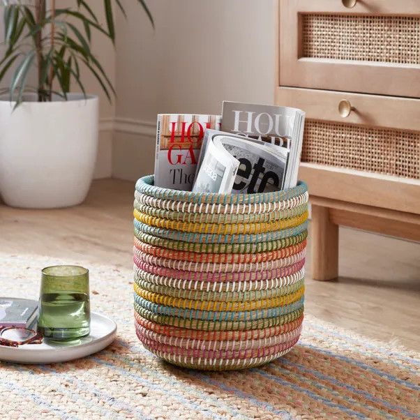 Rainbow Round Storage Basket | Dunelm (migrated)