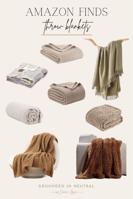 Get warm and cozy with these Amazon Throw Blankets. They’re perfect for adding to the couch or layering onto your bed! I personally love the 100% Cotton Green Waffle Blanket and the Ultra Soft Brown Cozy Sherpa Blanket. 

#LTKHome #LTKStyleTip