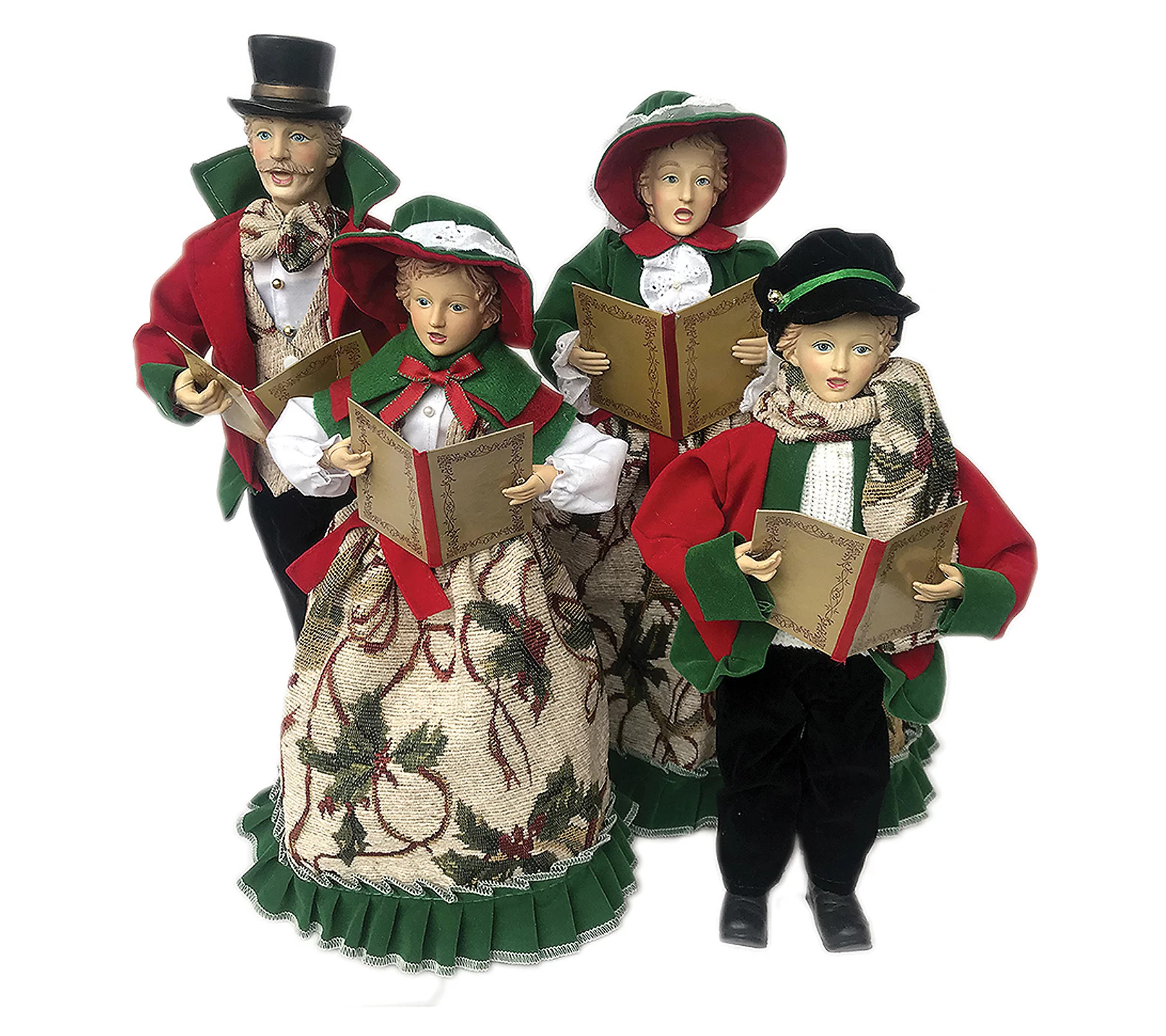 Santa's Workshop Set of (4) 36"" Holly Carolers | QVC