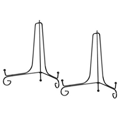 Unique Bargains Iron Adjustable Retro Picture Frame Decorative Holder Stands 2 Pcs Black 10 Inch | Target