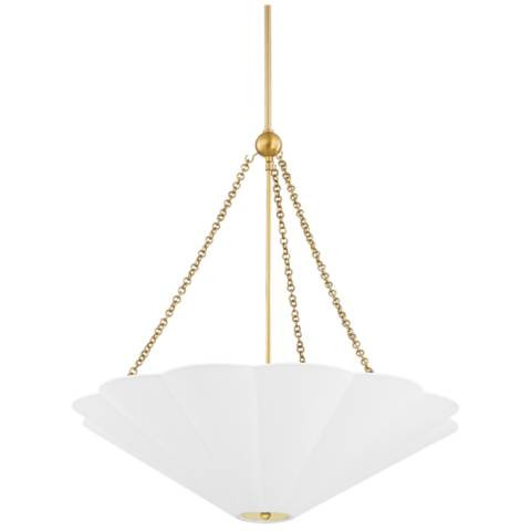 Alana 3 Light Pendant Aged Brass - #421C3 | Lamps Plus | Lamps Plus