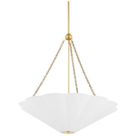 Alana 3 Light Pendant Aged Brass - #421C3 | Lamps Plus | Lamps Plus