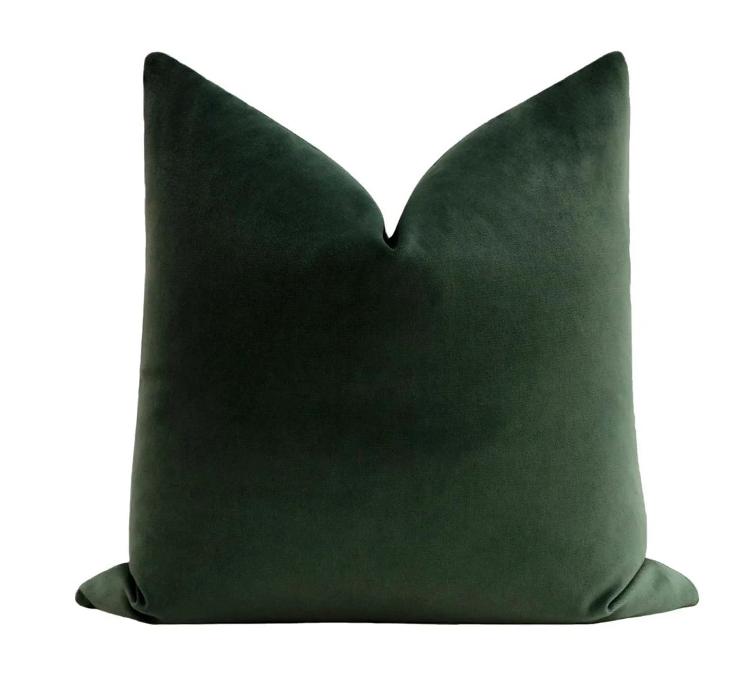 Society Velvet // Emerald Pillow Green Velvet Designer Velvet Velvet Pillow - Etsy | Etsy (US)