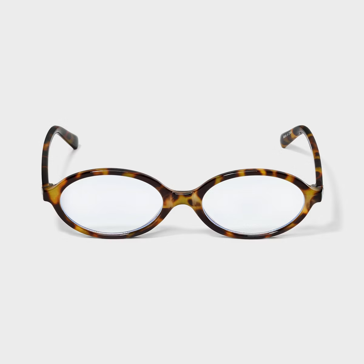 Women's Slim Plastic Oval Blue Light Filtering Glasses- Wild Fable™ Tort | Target