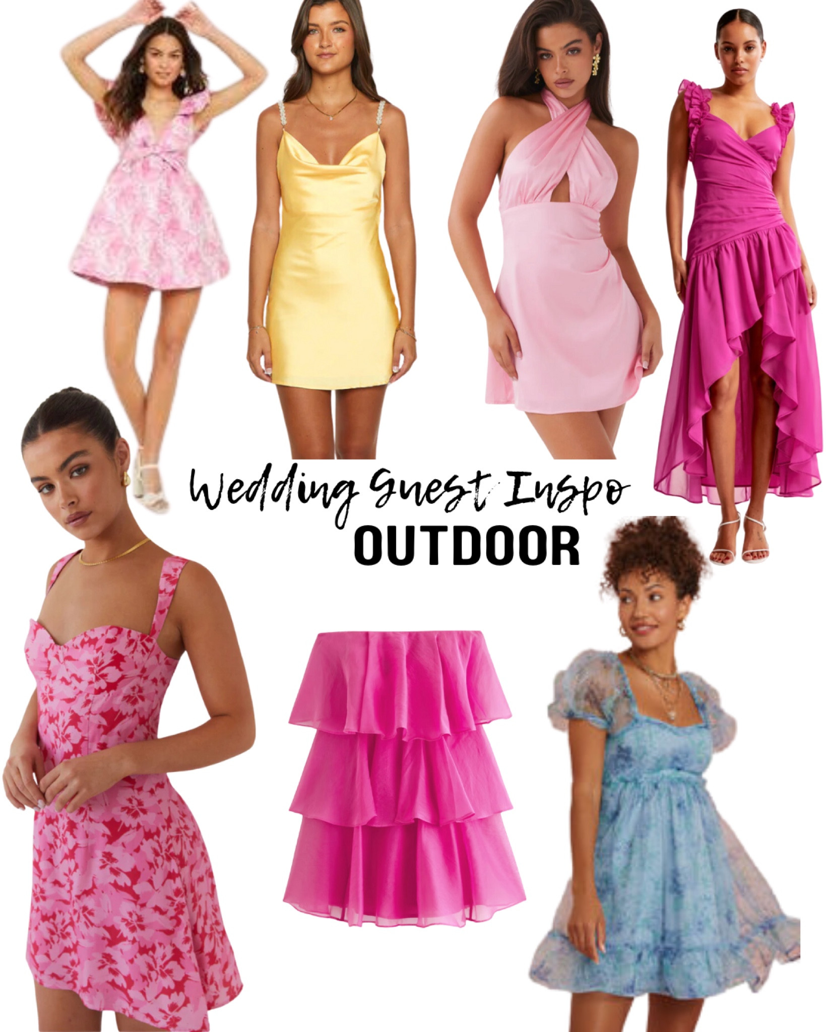 WEDDING GUEST DRESS INSPIRATION :) 
based on location— outdoor wedding wedding guest inspiration, short dresses 

#LTKwedding #LTKstyletip #LTKfindsunder100