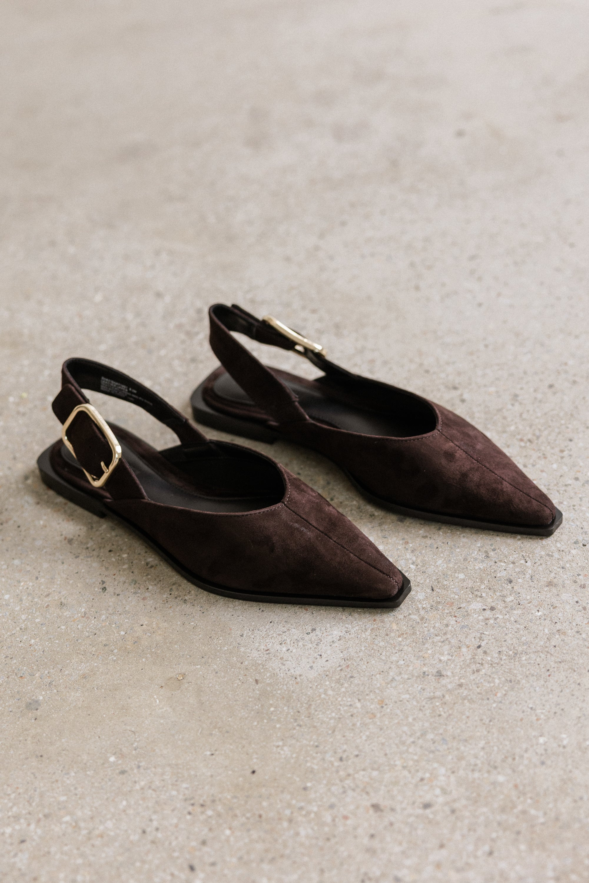 Steve Madden Shay Slingback Flats in Brown Suede | Böhme US