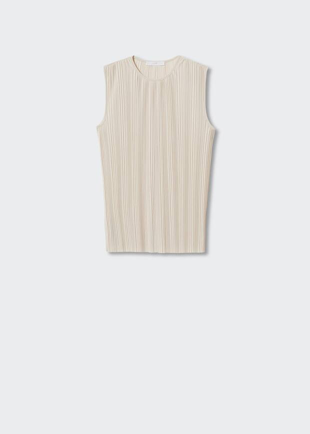 Pleated satin top | MANGO (UK)