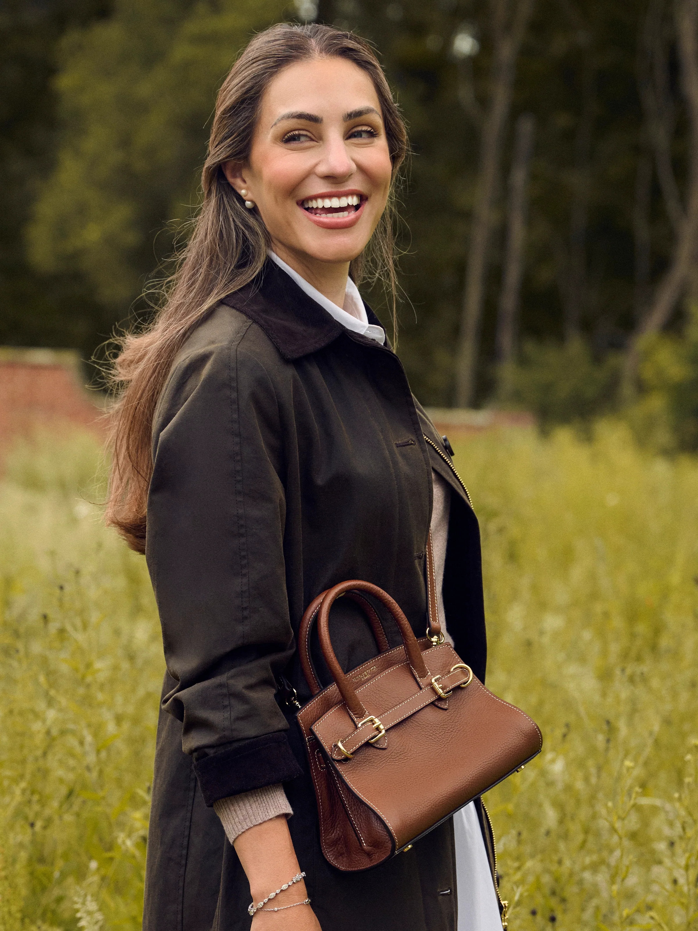 Town & Country Collection - Micro Top Handle Bag - Tan | Fairfax & Favor | Fairfax & Favor (UK)