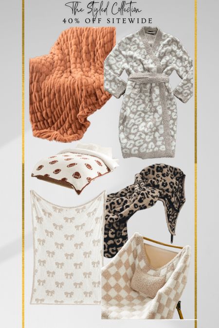 The Styled Collection LTK Spring Sale - 40% off sitewide blankets and robes checkered and leopard print 

#LTKSpringSale #LTKsalealert #LTKhome