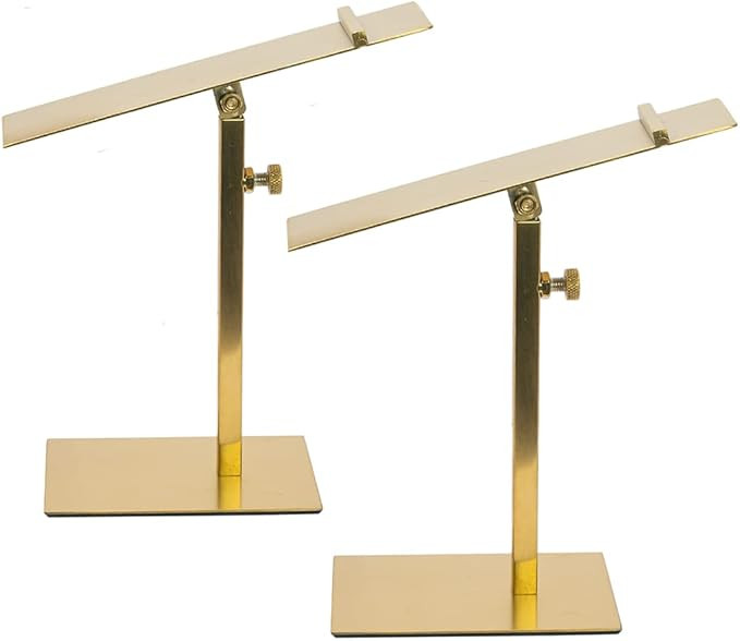 Shoe Display Stand Golden, Risers Stand Countertop Adjustable Shoe Rack Retail Supplies Stainless... | Amazon (US)