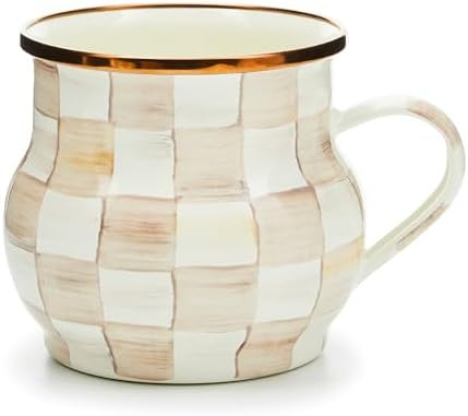MACKENZIE-CHILDS Enamel Mug, Cute Enamelware Coffee and Tea Mug, Unique Drinkware, 16 Ounces, Bro... | Amazon (US)