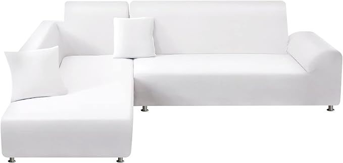 TAOCOCO Sectional 2pcs L-Shaped Sofa Covers Softness Furniture Slipcovers with 2pcs Pillowcases L... | Amazon (US)