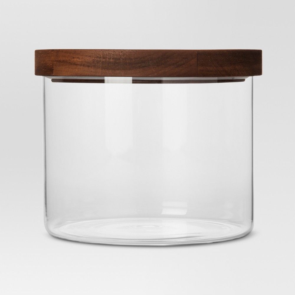 67.5oz Glass Storage Canister with Wood Lid - Threshold | Target