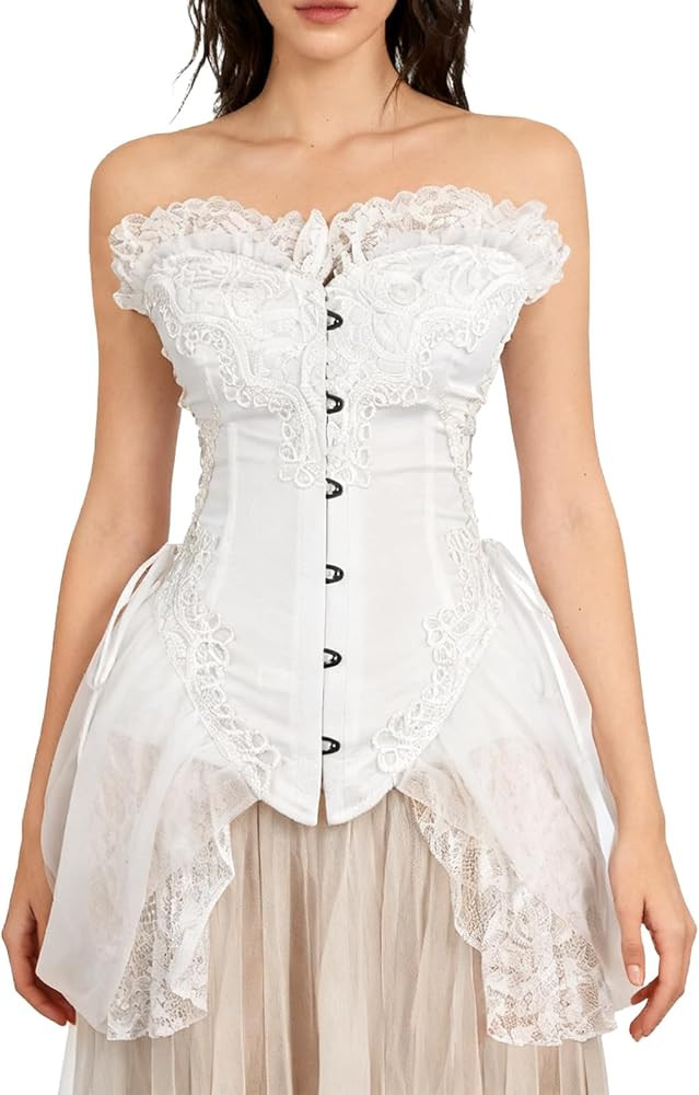 Charmian Women's Sexy Corset Bustier Dress Gothic Victorian Cosplay Party Outfit | Amazon (US)