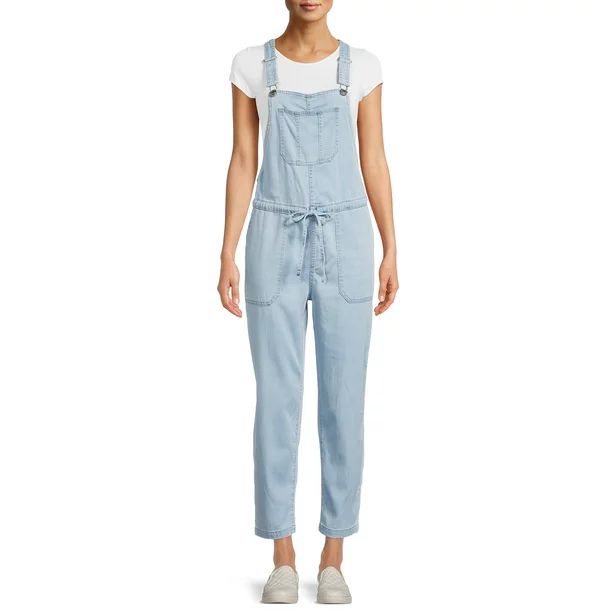 Time and Tru Women's Denim Overalls with Utility Pockets - Walmart.com | Walmart (US)