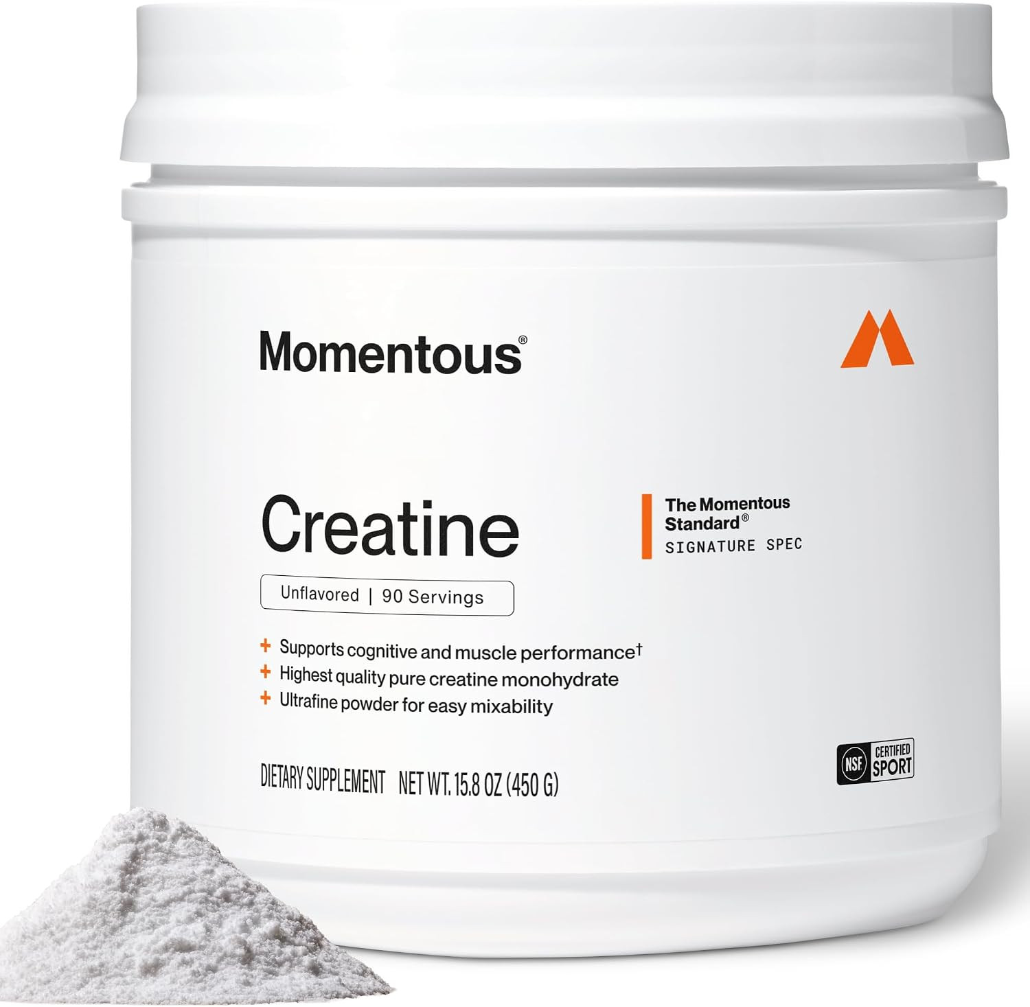 Momentous Creatine Monohydrate Powder, 5g per Serving, Unflavored | Amazon (US)