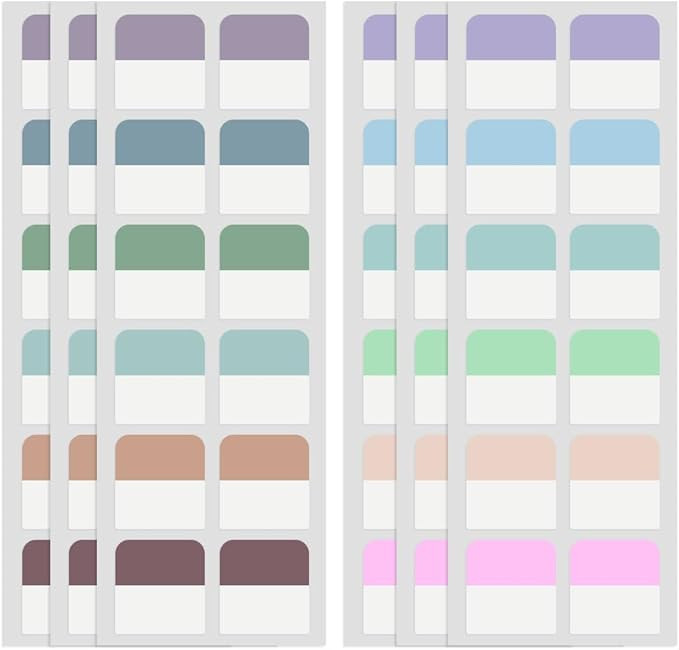 240 Pcs Sticky Index Tabs, Colored Book Sticky Tabs for Notebooks, Repositionable Page Tabs for N... | Amazon (US)