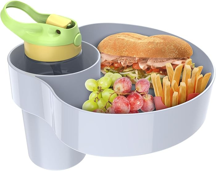 Car Seat Cup Holder Snack Tray: Travel Tray for Kids Car Seat Food Tray for Kids Travel, Toddler ... | Amazon (US)