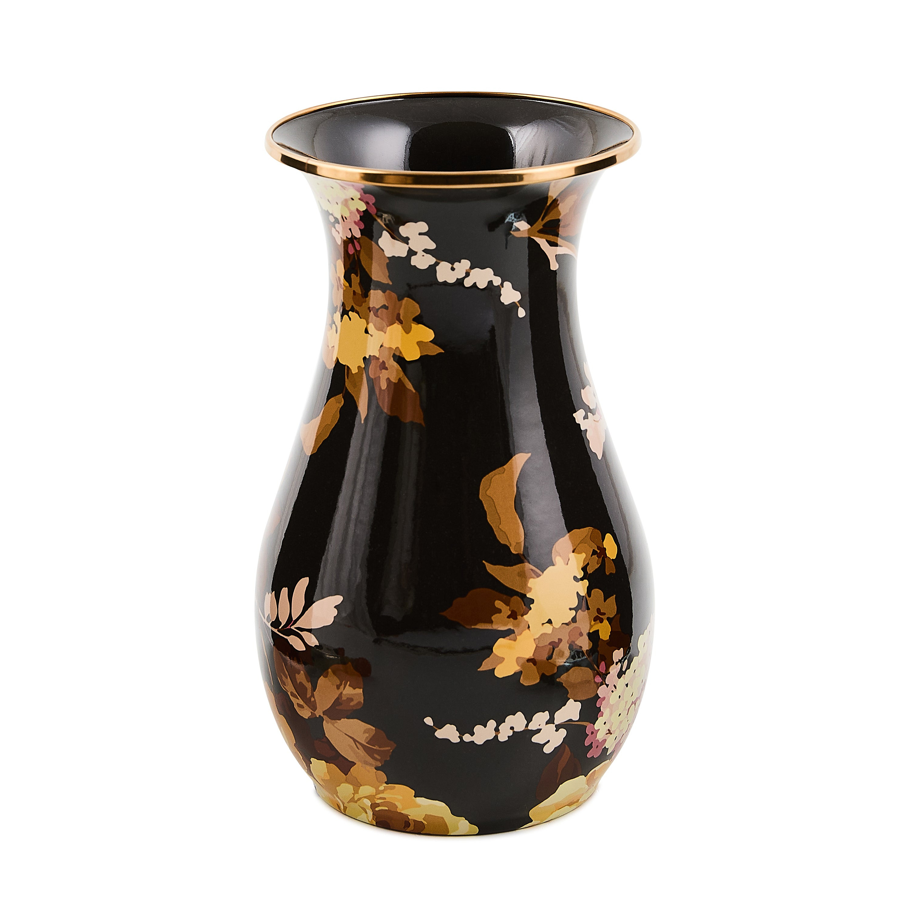 MacKenzie-Childs Wild Rose Brown Tall Vase | MacKenzie-Childs